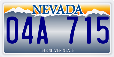 NV license plate 04A715