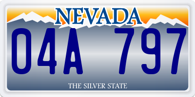 NV license plate 04A797