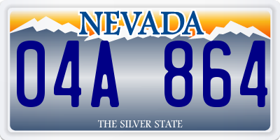 NV license plate 04A864