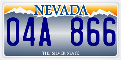 NV license plate 04A866