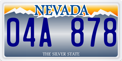 NV license plate 04A878