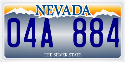 NV license plate 04A884