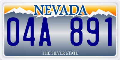 NV license plate 04A891