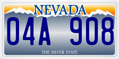 NV license plate 04A908