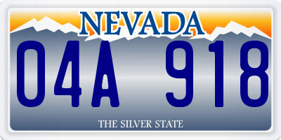 NV license plate 04A918