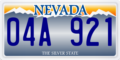 NV license plate 04A921