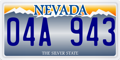 NV license plate 04A943