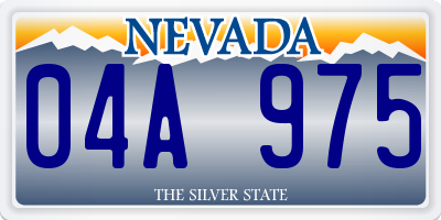 NV license plate 04A975