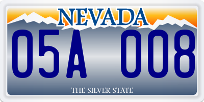 NV license plate 05A008