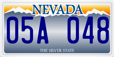 NV license plate 05A048