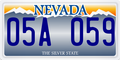 NV license plate 05A059