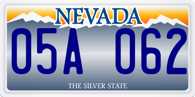 NV license plate 05A062