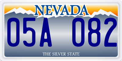 NV license plate 05A082