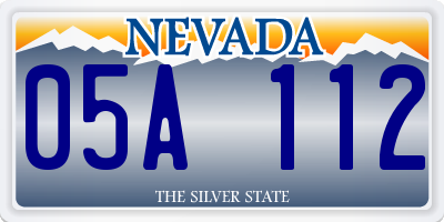 NV license plate 05A112