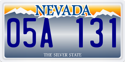 NV license plate 05A131
