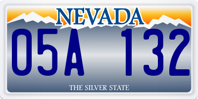NV license plate 05A132