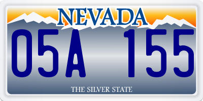 NV license plate 05A155