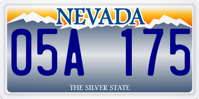 NV license plate 05A175