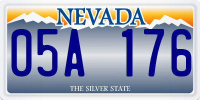 NV license plate 05A176