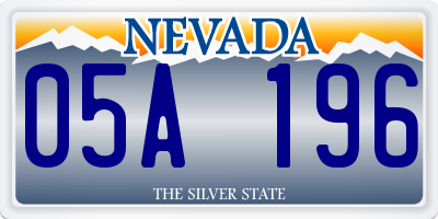 NV license plate 05A196