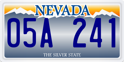 NV license plate 05A241