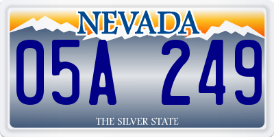 NV license plate 05A249