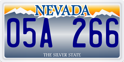 NV license plate 05A266