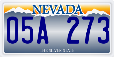 NV license plate 05A273