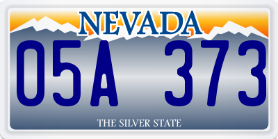 NV license plate 05A373