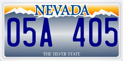 NV license plate 05A405