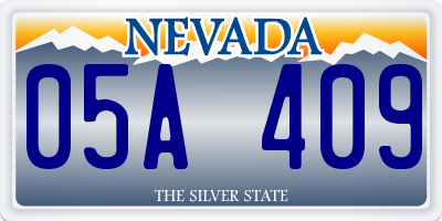 NV license plate 05A409