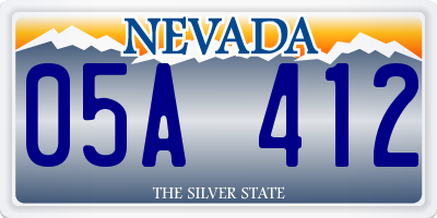 NV license plate 05A412