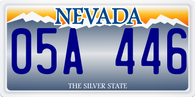 NV license plate 05A446