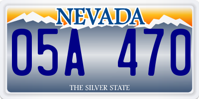 NV license plate 05A470