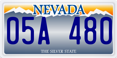 NV license plate 05A480