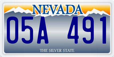 NV license plate 05A491