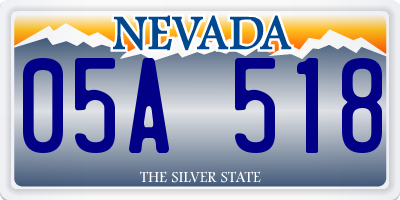 NV license plate 05A518