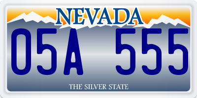 NV license plate 05A555