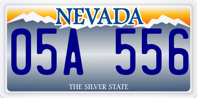 NV license plate 05A556
