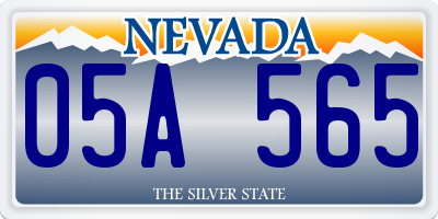 NV license plate 05A565