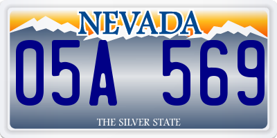 NV license plate 05A569