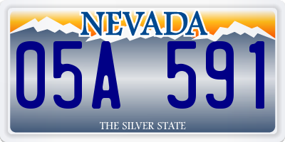 NV license plate 05A591