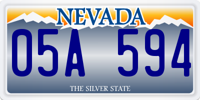 NV license plate 05A594