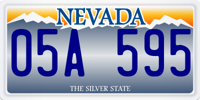 NV license plate 05A595