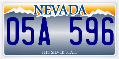 NV license plate 05A596