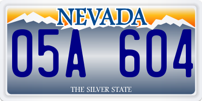 NV license plate 05A604