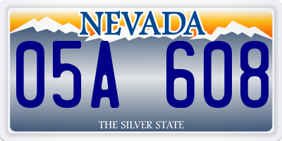 NV license plate 05A608