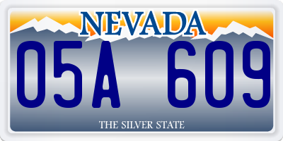 NV license plate 05A609