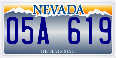NV license plate 05A619