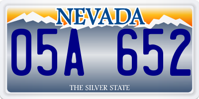 NV license plate 05A652
